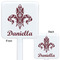 Maroon & White White Plastic Stir Stick - Double Sided - Approval