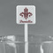 Maroon & White White Plastic Stir Stick - Square - Main