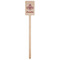 Maroon & White Wooden 6.25" Stir Stick - Rectangular - Single Stick