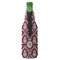 Maroon & White Zipper Bottle Cooler - BACK (bottle)