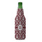 Maroon & White Zipper Bottle Cooler - FRONT (bottle)