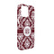 Maroon & White iPhone 13 Case - Angle