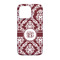 Maroon & White iPhone 13 Case - Back