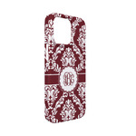 Maroon & White iPhone Case - Plastic - iPhone 13 Mini (Personalized)