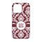 Maroon & White iPhone 13 Pro Case - Back