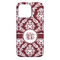 Maroon & White iPhone 13 Pro Max Case - Back