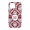 Maroon & White iPhone 13 Tough Case - Back