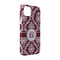 Maroon & White iPhone 14 Case - Angle