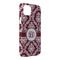 Maroon & White iPhone 14 Plus Case - Angle