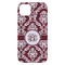 Maroon & White iPhone 14 Plus Case - Back