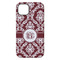 Maroon & White iPhone 14 Plus Tough Case - Back