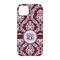 Maroon & White iPhone 14 Pro Case - Back