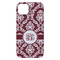 Maroon & White iPhone 14 Pro Max Case - Back