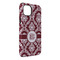 Maroon & White iPhone 14 Pro Max Tough Case - Angle