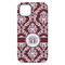 Maroon & White iPhone 14 Pro Max Tough Case - Back