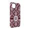 Maroon & White iPhone 14 Pro Tough Case - Angle