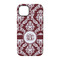 Maroon & White iPhone 14 Pro Tough Case - Back