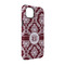 Maroon & White iPhone 14 Tough Case - Angle