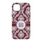 Maroon & White iPhone 14 Tough Case - Back