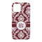 Maroon & White iPhone 15 Case - Back