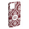 Maroon & White iPhone 15 Plus Case - Angle