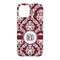 Maroon & White iPhone 15 Pro Case - Back