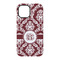 Maroon & White iPhone 15 Pro Tough Case - Back