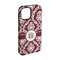 Maroon & White iPhone 15 Tough Case -  Angle