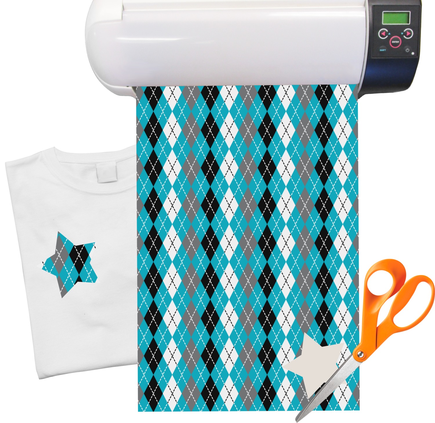 Argyle Pattern Heat Transfer Vinyl Sheet (12"x18") YouCustomizeIt