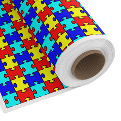 Autism Puzzle Fabric by the Yard - Spun Polyester Poplin