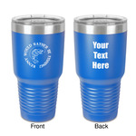 Fish 30 oz Stainless Steel Tumbler - Royal Blue - Double-Sided (Personalized)