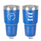 Fish 30 oz Stainless Steel Ringneck Tumbler - Blue - Double Sided - Front & Back