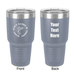 Fish 30 oz Stainless Steel Tumbler - Grey - Double-Sided (Personalized)