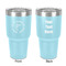 Fish 30 oz Stainless Steel Ringneck Tumbler - Teal - Double Sided - Front & Back