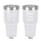 Fish 30 oz Stainless Steel Ringneck Tumbler - White - Double Sided - Front & Back