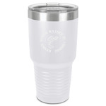 Fish 30 oz Stainless Steel Tumbler - White - Single-Sided (Personalized)