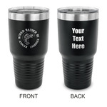 Fish 30 oz Stainless Steel Tumbler - Black - Double Sided (Personalized)