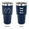 Fish 30 oz Stainless Steel Ringneck Tumblers - Navy - Double Sided - APPROVAL