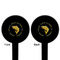 Fish Black Plastic 6" Food Pick - Round - Double Sided - Front & Back