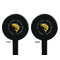 Fish Black Plastic 7" Stir Stick - Double Sided - Round - Front & Back