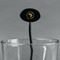 Fish Black Plastic 7" Stir Stick - Oval - Main