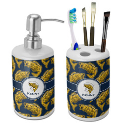 Fish Ceramic Bathroom Accessories Set (Personalized)