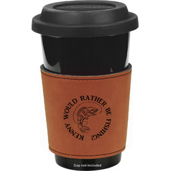 Fish Leatherette Cup Sleeve - Single Sided (Personalized)