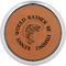 Fish Leatherette Round Coaster w/ Silver Edge (Personalized)