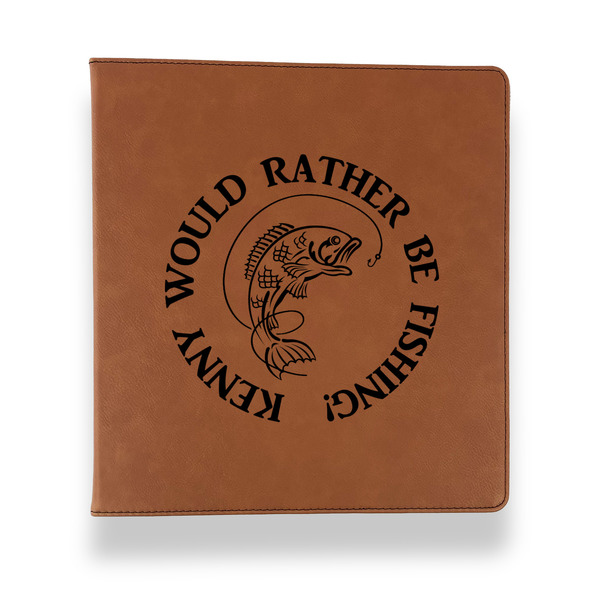 Custom Fish Leather Binder - 1" - Rawhide (Personalized)