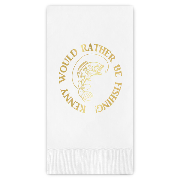 Custom Fish Guest Napkins - Foil Stamped (Personalized)