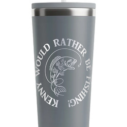 Fish RTIC Everyday Tumbler with Straw - 28oz - Grey - Double-Sided (Personalized)