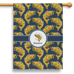 Fish 28" House Flag - Single Sided (Personalized)