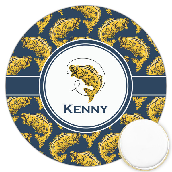 Custom Fish Printed Cookie Topper - 3.25" (Personalized)