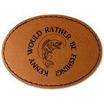 Fish Faux Leather Iron On Patch - Oval (Personalized)